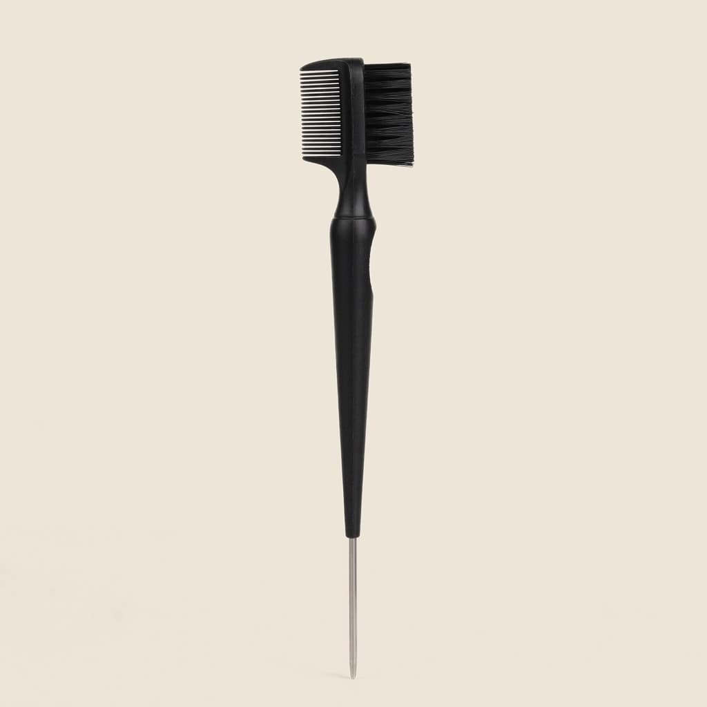3-in-1 Edge Brush — Comb, Bristle Brush & Steel Pin Tail