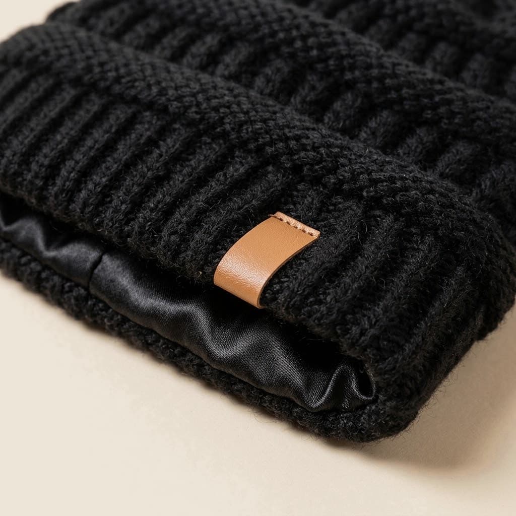Chunky Knit Satin-Lined Beanie, photo 2 of 14