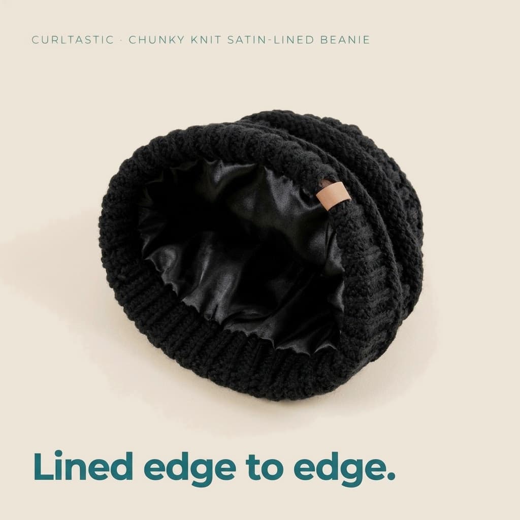 Chunky Knit Satin-Lined Beanie, photo 11 of 14