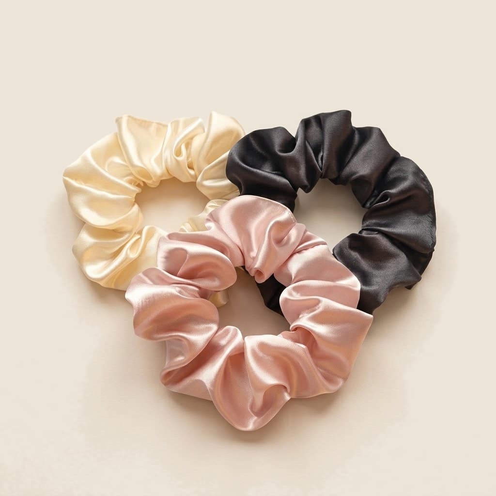 Satin Scrunchies — 3-Pack