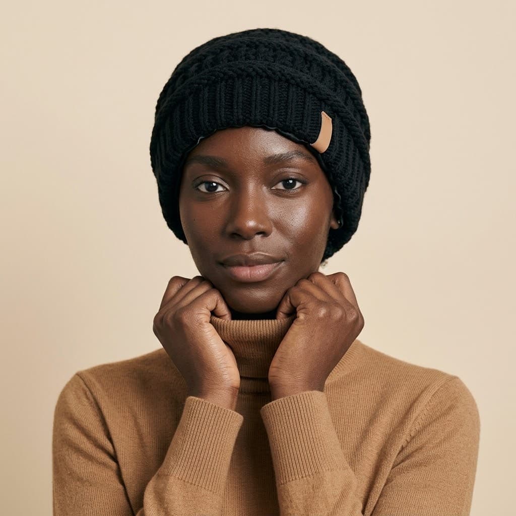 Chunky Knit Satin-Lined Beanie, photo 3 of 14