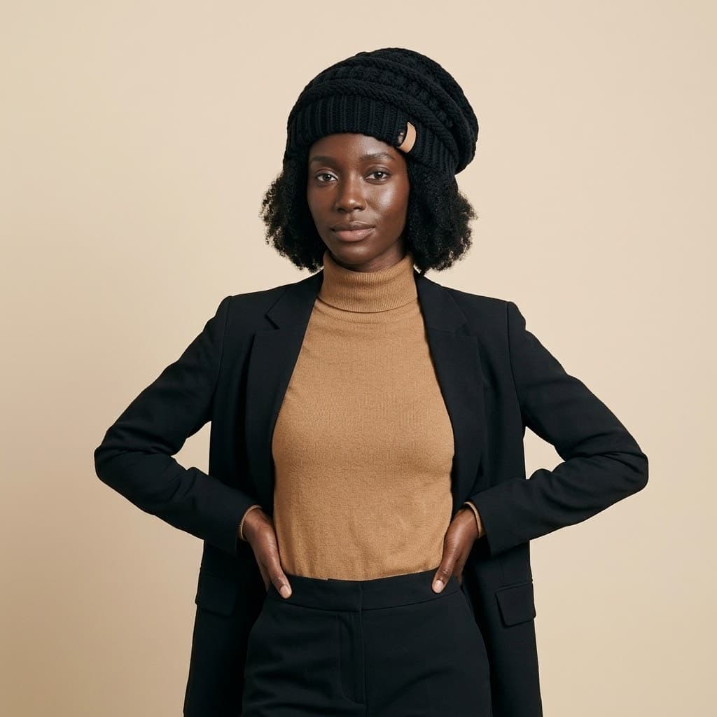 Chunky Knit Satin-Lined Beanie, photo 6 of 14