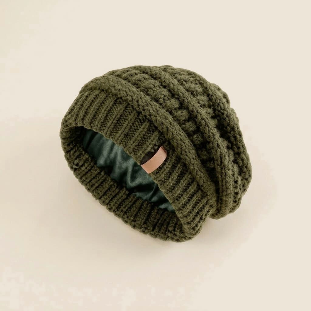 Chunky Knit Satin-Lined Beanie, photo 14 of 14